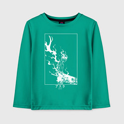 Лонгслив хлопковый детский Черный Аста Чёрный клевер, цвет: зеленый