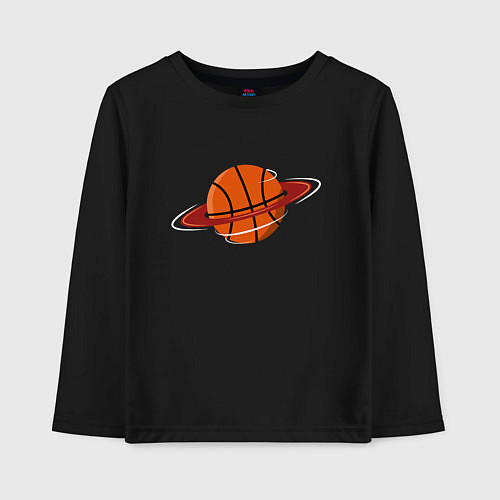 Детский лонгслив Basketball Planet / Черный – фото 1