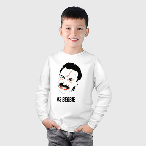Детский лонгслив Trainspotting - Begbie / Белый – фото 3