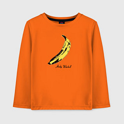Лонгслив хлопковый детский Банан, Энди Уорхол, цвет: оранжевый