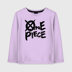 Лонгслив хлопковый детский One Piece Большой куш лого, цвет: лаванда