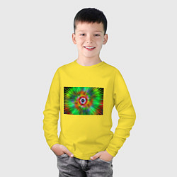Лонгслив хлопковый детский Тропичный Бум!, цвет: желтый — фото 2