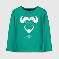 Лонгслив хлопковый детский Riki stealth assassin из dota 2, цвет: зеленый