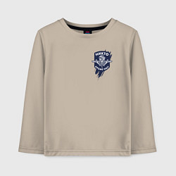 Лонгслив хлопковый детский ВДВ Никто, кроме нас!, цвет: миндальный