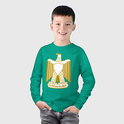 Лонгслив хлопковый детский Египет Египетский герб, цвет: зеленый — фото 2