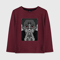 Лонгслив хлопковый детский JUJUTSU KAISEN ИТАДОРИ, цвет: меланж-бордовый