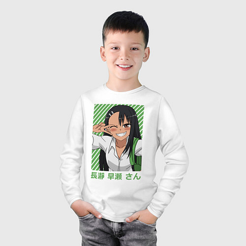 Детский лонгслив Нагаторо Сан / Белый – фото 3