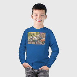 Лонгслив хлопковый детский GTA 5, цвет: синий — фото 2