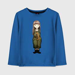 Лонгслив хлопковый детский Пино из Эрго Прокси, цвет: синий