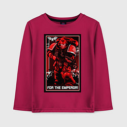 Лонгслив хлопковый детский Постер За Императора! красны, цвет: маджента