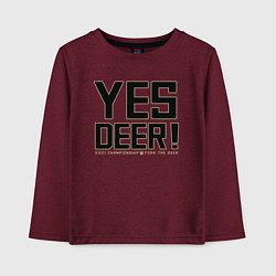 Лонгслив хлопковый детский Yes Deer!, цвет: меланж-бордовый