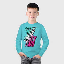 Лонгслив хлопковый детский BLINK 182, цвет: бирюзовый — фото 2