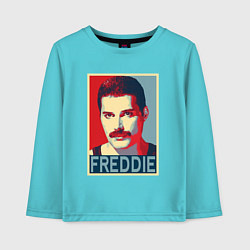 Лонгслив хлопковый детский Freddie, цвет: бирюзовый