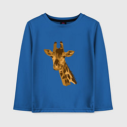 Лонгслив хлопковый детский Жираф Жора, цвет: синий