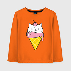 Детский лонгслив Ice Cream Cat