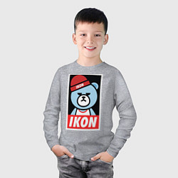 Лонгслив хлопковый детский IKON YG Bear Dope, цвет: меланж — фото 2