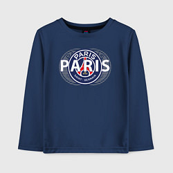 Лонгслив хлопковый детский PSG Core Wordmark Graphic New 202223, цвет: тёмно-синий