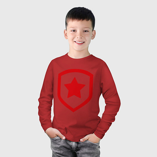 Детский лонгслив Gambit Symbol / Красный – фото 3