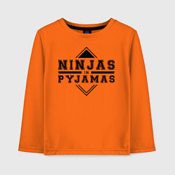 Лонгслив хлопковый детский Ninjas In Pyjamas, цвет: оранжевый