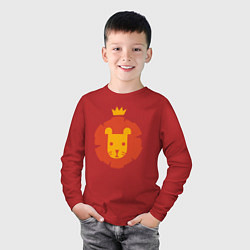 Лонгслив хлопковый детский King Lion, цвет: красный — фото 2