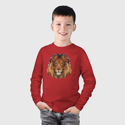 Лонгслив хлопковый детский Father Lion, цвет: красный — фото 2