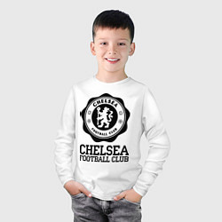 Лонгслив хлопковый детский Chelsea FC: Emblem, цвет: белый — фото 2