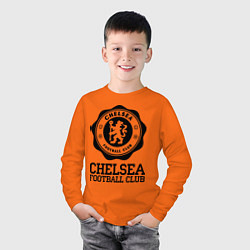 Лонгслив хлопковый детский Chelsea FC: Emblem, цвет: оранжевый — фото 2