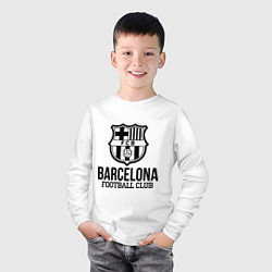 Лонгслив хлопковый детский Barcelona FC, цвет: белый — фото 2