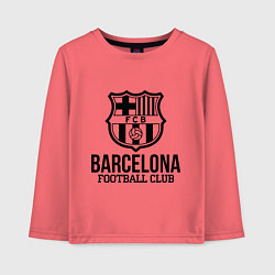 Лонгслив хлопковый детский Barcelona FC, цвет: коралловый