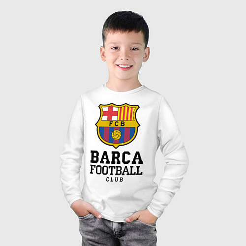 Детский лонгслив Barcelona Football Club / Белый – фото 3