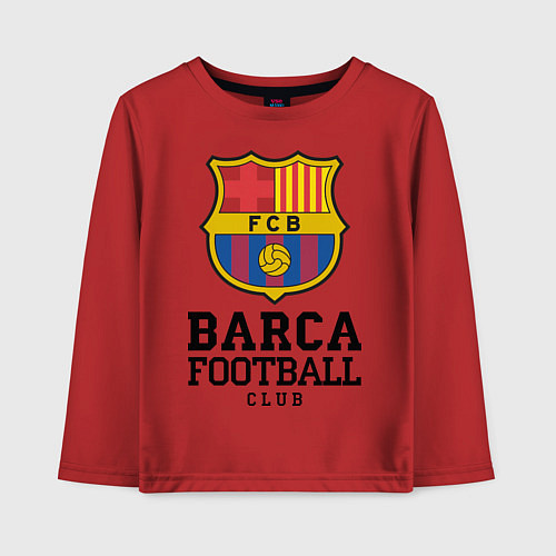 Детский лонгслив Barcelona Football Club / Красный – фото 1