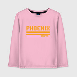 Лонгслив хлопковый детский Phoenix Basketball, цвет: светло-розовый