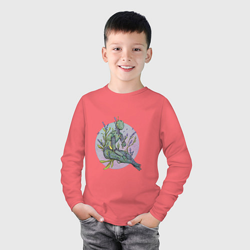 Детский лонгслив Хранитель цветов / Коралловый – фото 3
