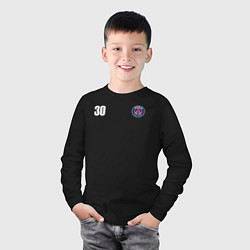 Лонгслив хлопковый детский PSG Leo Messi 30 New 202223, цвет: черный — фото 2
