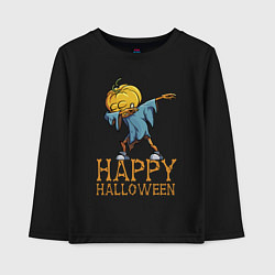 Лонгслив хлопковый детский Happy Halloween, цвет: черный
