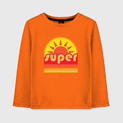 Лонгслив хлопковый детский Super Sun, цвет: оранжевый