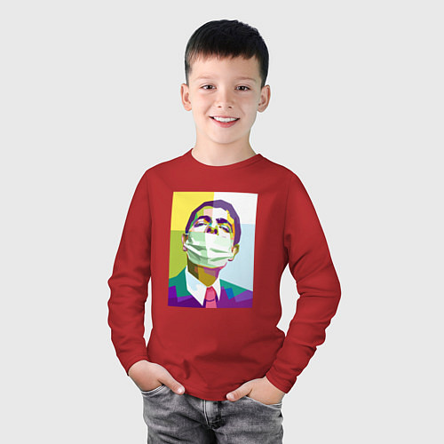 Детский лонгслив Мистер Бин / Красный – фото 3