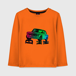 Лонгслив хлопковый детский Ретро БМВ BMW Сочный, цвет: оранжевый
