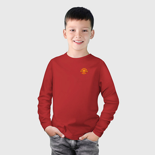 Детский лонгслив Форма Криштиану Роналдо / Красный – фото 3