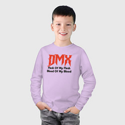 Лонгслив хлопковый детский DMX - Flesh Of My Flesh, цвет: лаванда — фото 2
