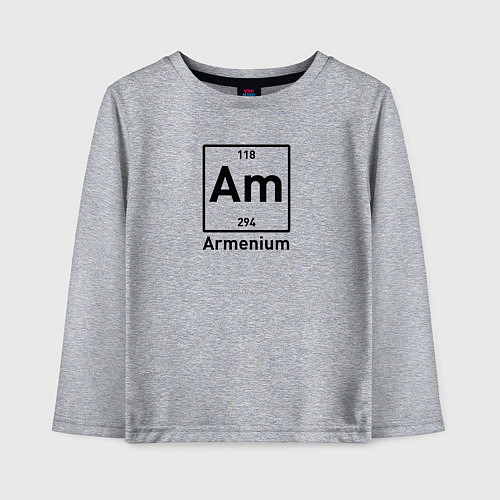 Детский лонгслив Am -Armenium / Меланж – фото 1