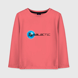 Лонгслив хлопковый детский Virgin Galactic logo, цвет: коралловый