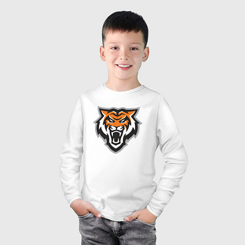 Детский лонгслив Tigers Team / Белый – фото 3
