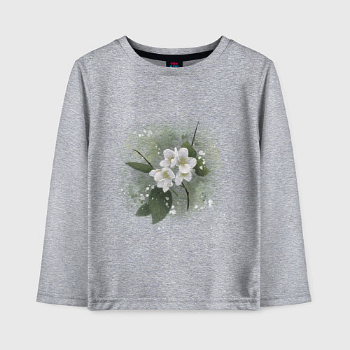 Детский лонгслив Ароматный жасмин / Меланж – фото 1