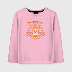 Лонгслив хлопковый детский Orange Tiger, цвет: светло-розовый