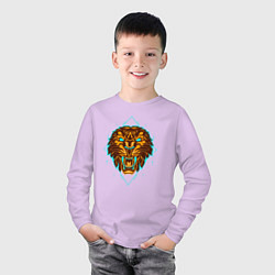 Лонгслив хлопковый детский Magic Tiger, цвет: лаванда — фото 2