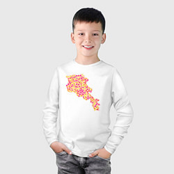 Лонгслив хлопковый детский Armenia Stars, цвет: белый — фото 2