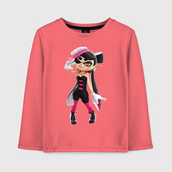 Лонгслив хлопковый детский Splatoon1, цвет: коралловый