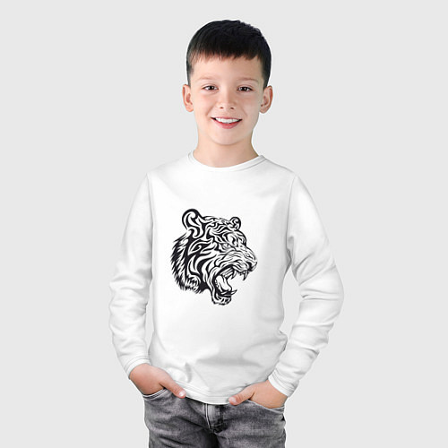 Детский лонгслив Тигриный Год / Белый – фото 3