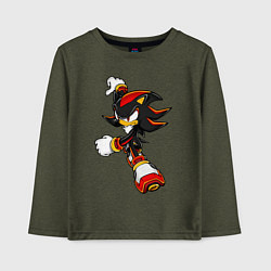 Лонгслив хлопковый детский SonicSW, цвет: меланж-хаки